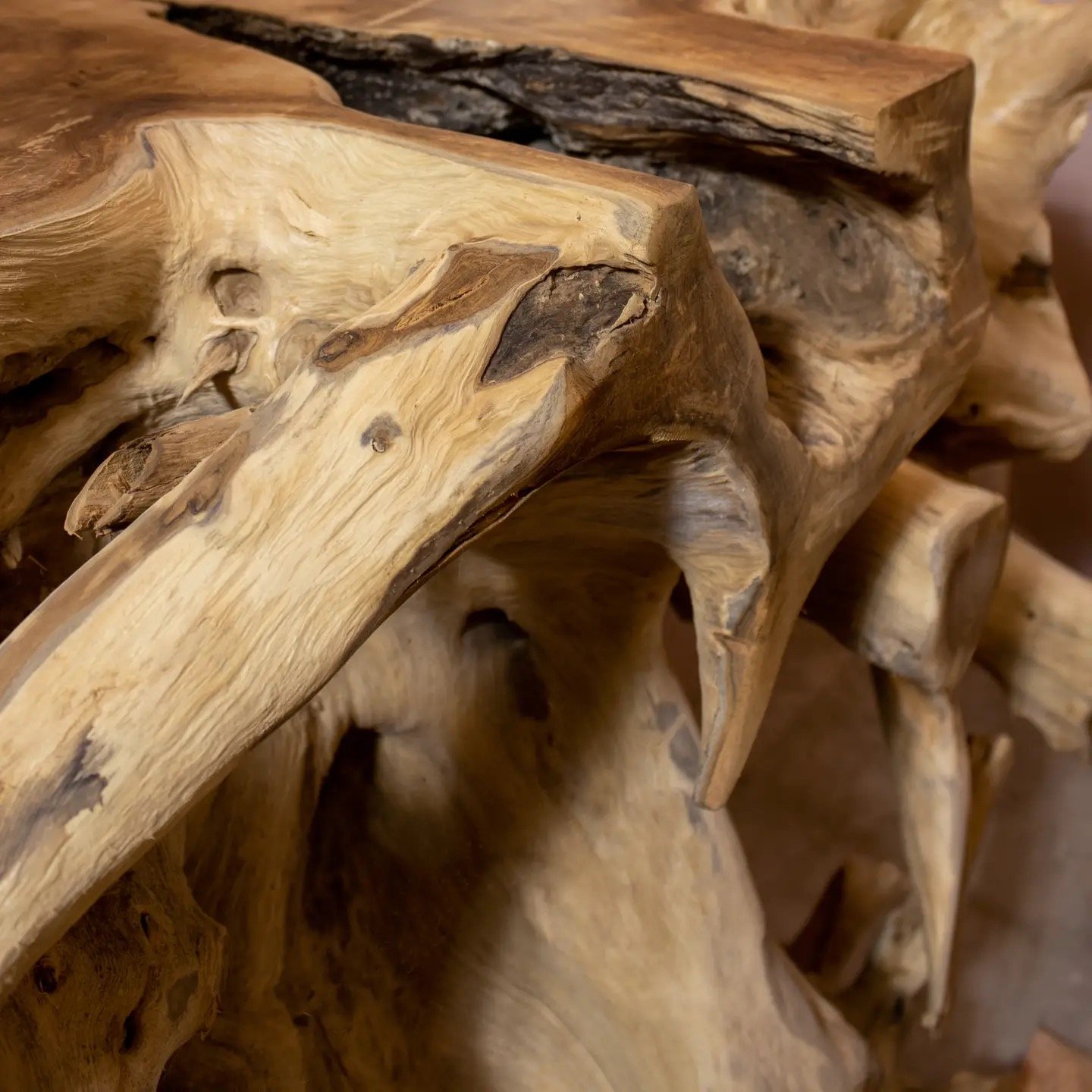 TABLE BASSE ROOTS TECK